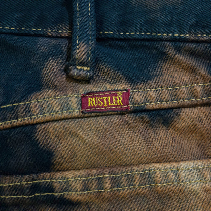 [メンズW35] 00年代 RUSTLER/ラスラー デニム ジーンズ タイダイ染め