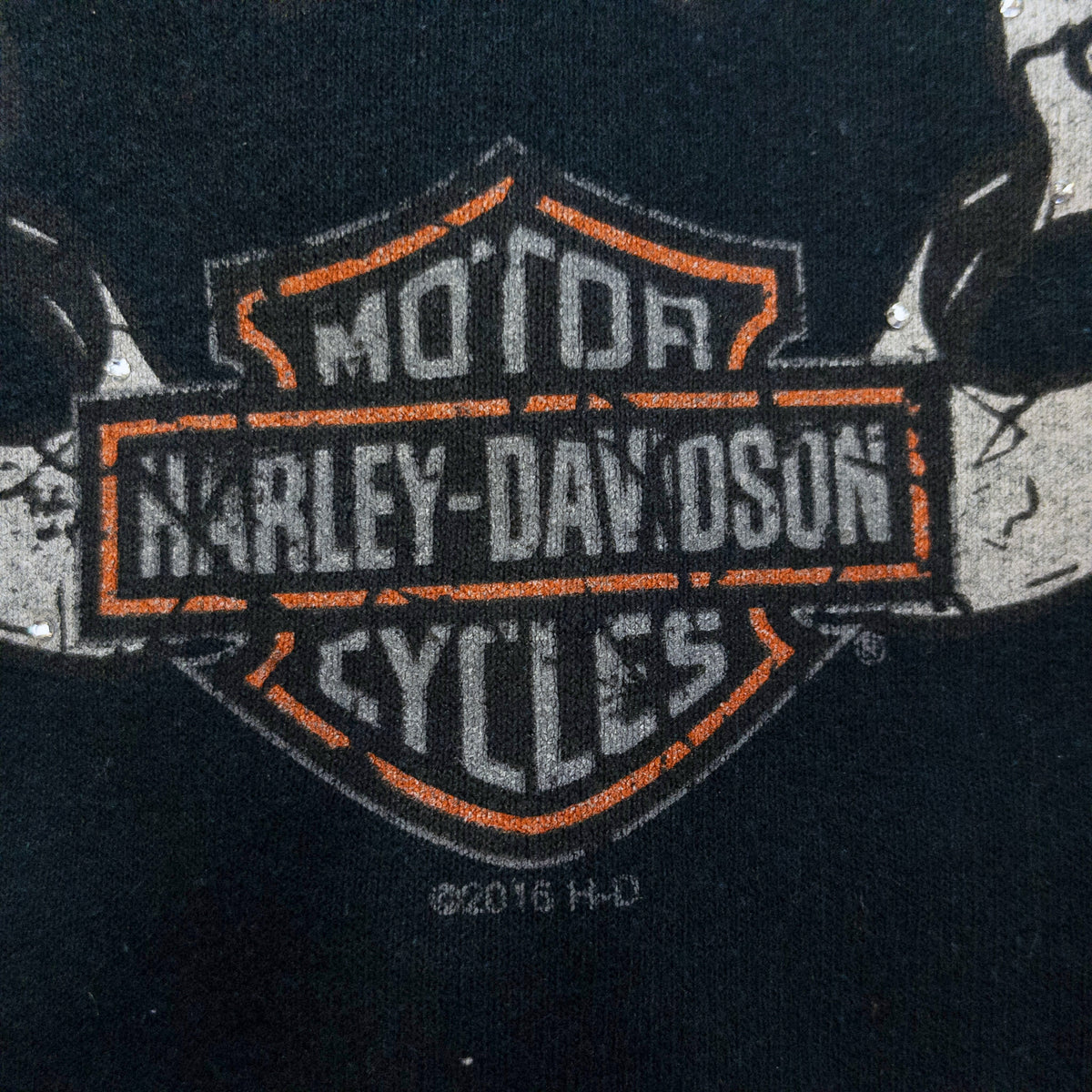 [レディースXXL] 00年代 Harley-Davidson/ハーレーダビッドソン パーカー 両面プリント スリーブプリント フルジップ