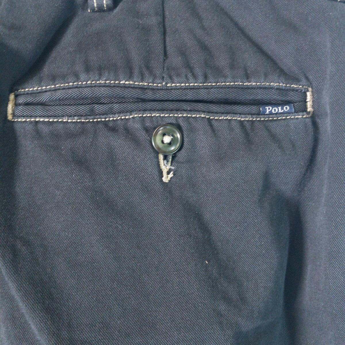 [メンズW34] 90〜00年代 Polo by Ralph Lauren/ポロバイラルフローレン チノパン 黒染め