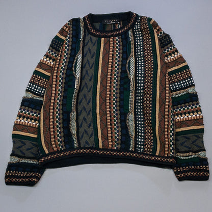 [メンズL] 90年代 Protege COLLECTION ニット セーター 3Dニット USA製