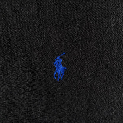 [メンズXXL] 90〜00年代 Polo by Ralph Lauren/ポロバイラルフローレン 長袖シャツ リネンシャツ 黒染め