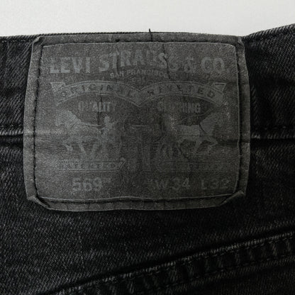 [メンズW34] 00年代 Levi's/リーバイス デニム ジーンズ 569 黒染め