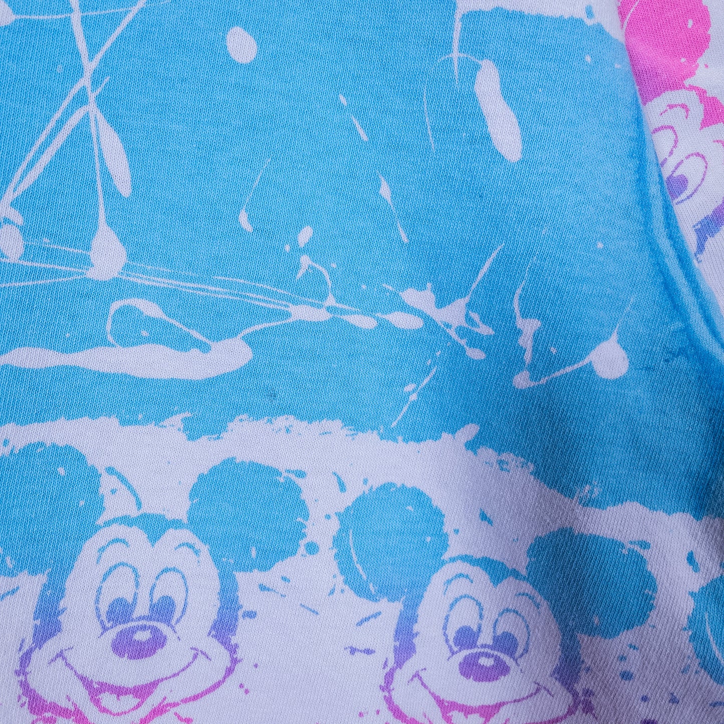 [メンズXL] 80年代 Disney/ディズニー Tシャツ キャラクターT ミッキーマウス オールオーバープリント 総柄 USA製