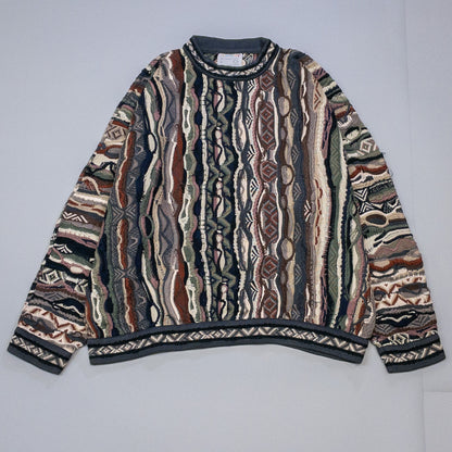 [メンズXXL] 90年代 COOGI/クージー ニット セーター 3Dニット