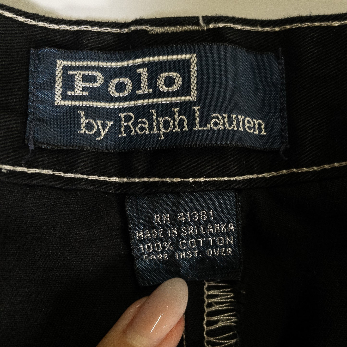 [メンズW31] 90〜00年代 Polo by Ralph Lauren/ポロバイラルフローレン チノパン 黒染め