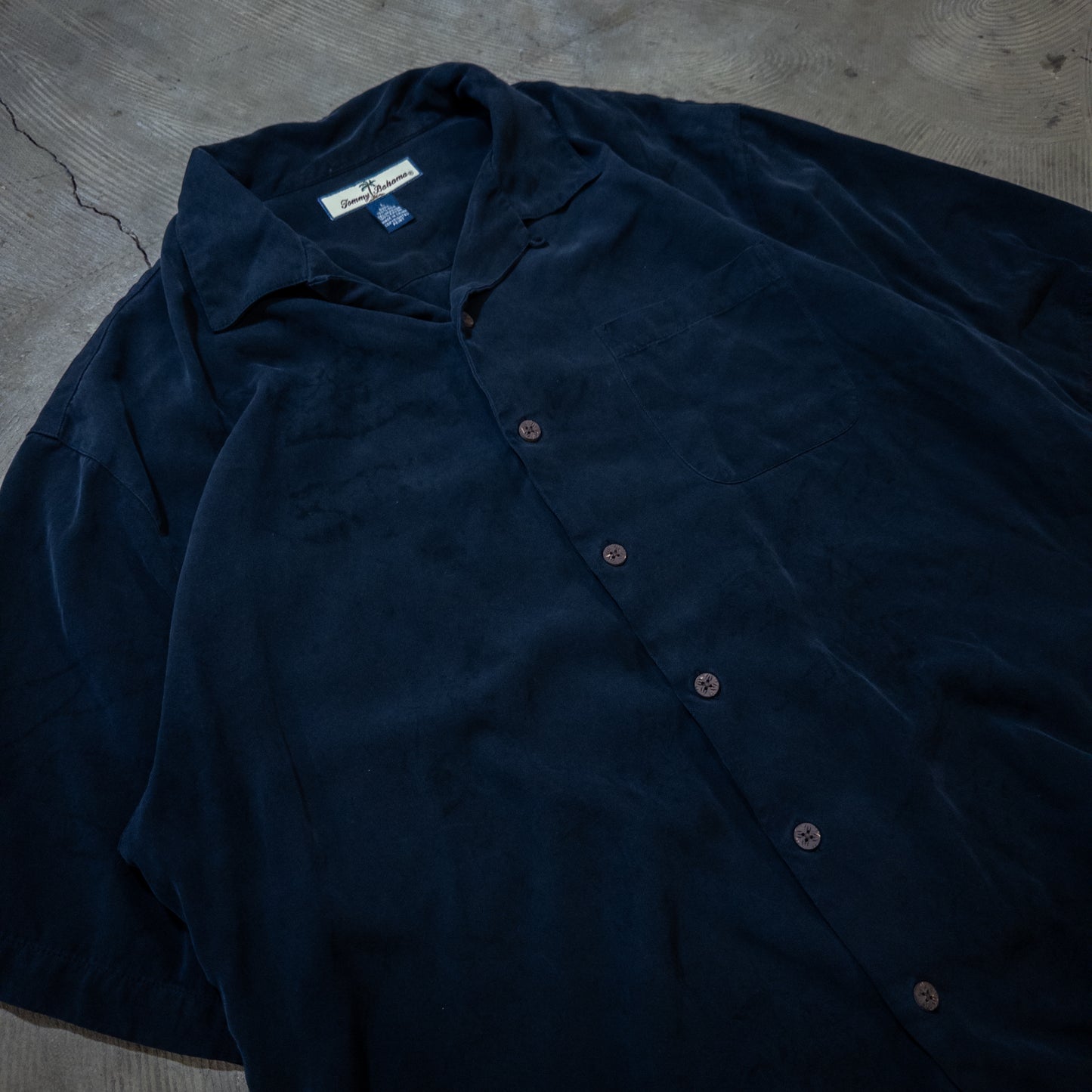 [メンズXL] 90〜00年代 Tommy Bahama/トミーバハマ アロハシャツ・かりゆしウェア バック刺繍 開襟シャツ