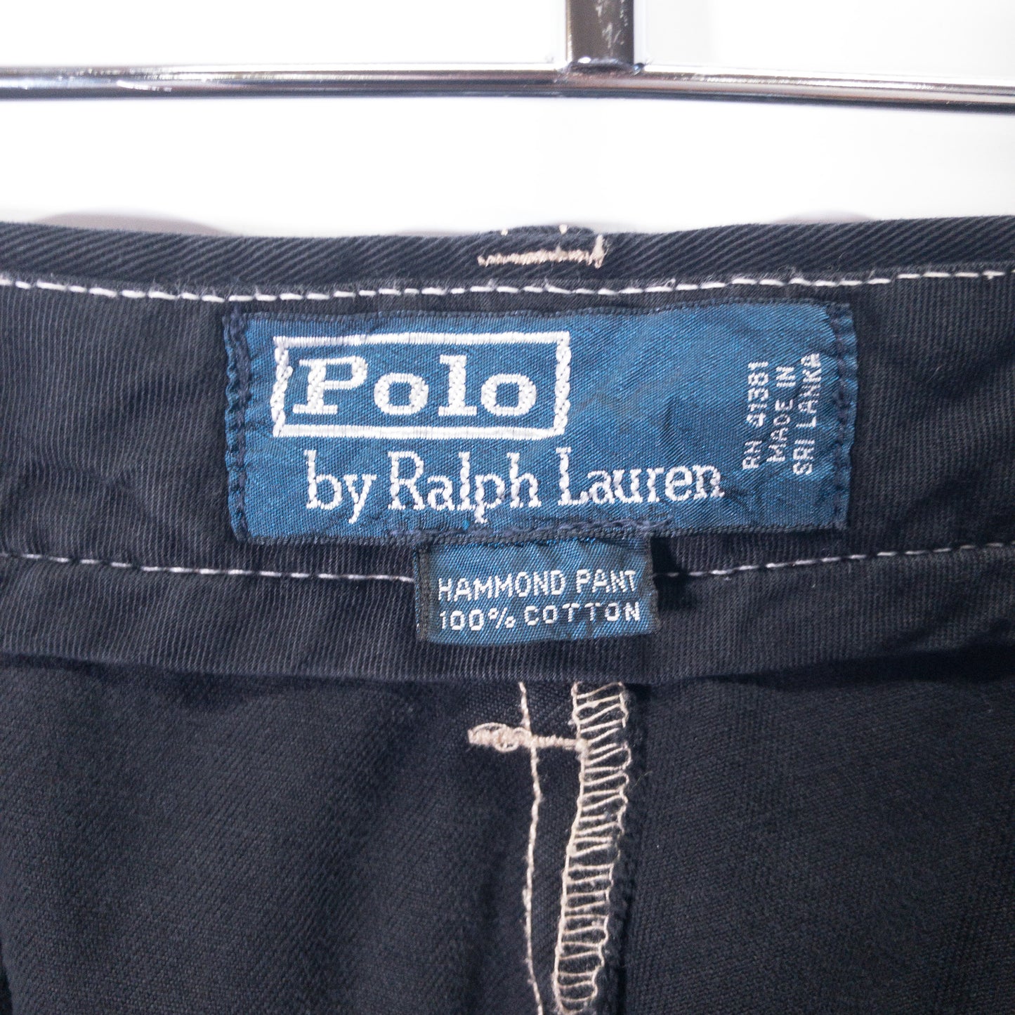 [メンズW33] 90〜00年代 Polo by Ralph Lauren/ポロバイラルフローレン チノパン HAMMOND PANT 黒染め