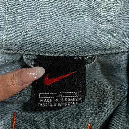 [メンズL] 90〜00年代 Nike/ナイキ ハーフジップ フーデッド アノラック