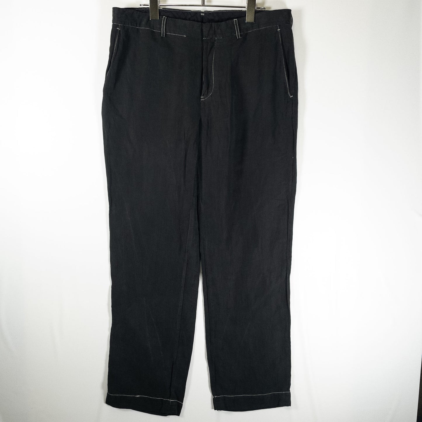 [メンズW33] 90年代 Polo by Ralph Lauren/ポロバイラルフローレン スラックス リネン シルク 黒染め