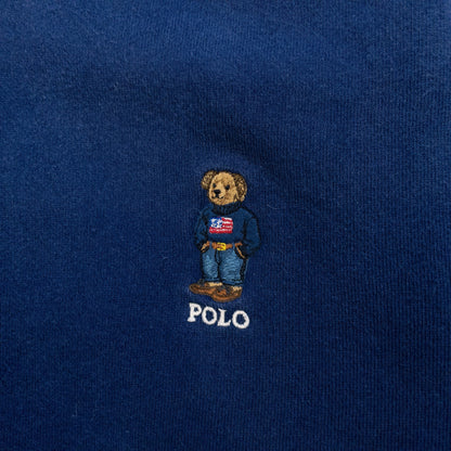 [メンズM] 00年代 Polo Ralph Lauren/ポロラルフローレン パーカー ポロベア フルジップ