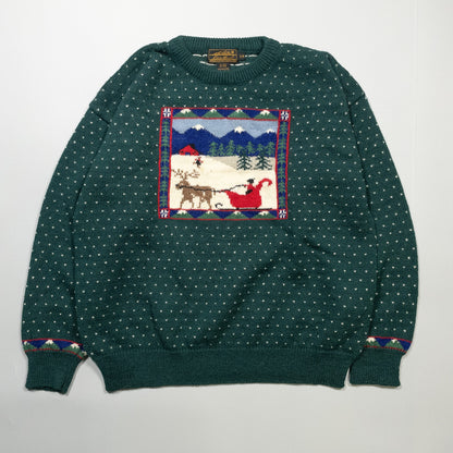[メンズXL] 90年代 Eddie Bauer/エディーバウアー ニット セーター バーズアイ