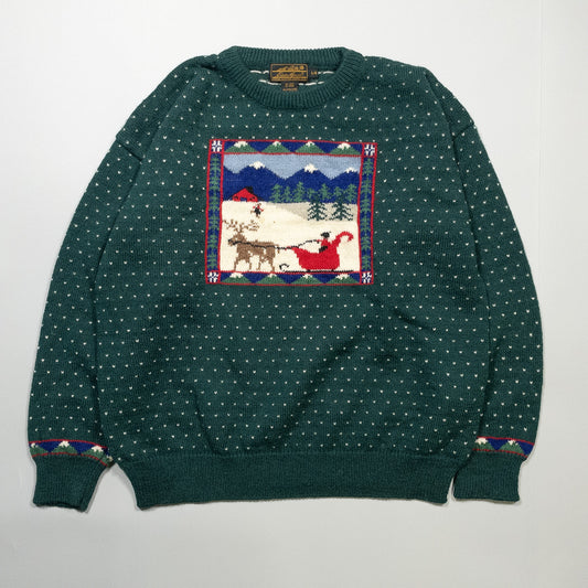 [メンズXL] 90年代 Eddie Bauer/エディーバウアー ニット セーター バーズアイ