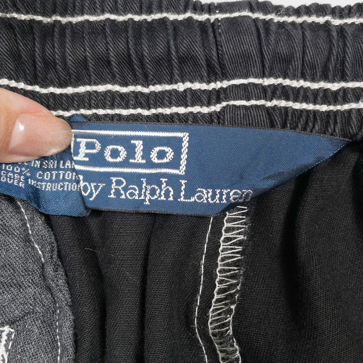 [メンズW31] 90年代 Polo by Ralph Lauren/ポロバイラルフローレン ショートパンツ イージーショートパンツ 黒染め