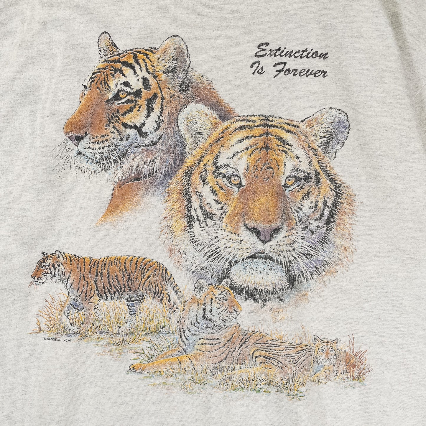 [メンズL] 90年代 SANSEGAL Tシャツ アニマルT アートT 虎