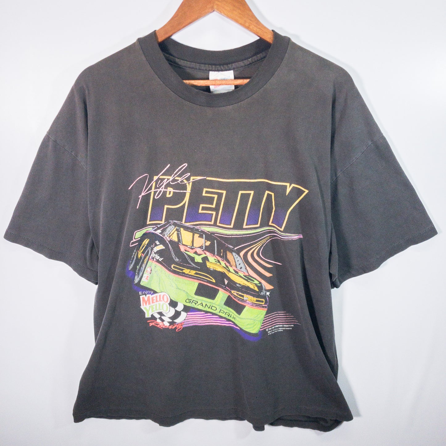 [メンズXL] 90年代 Hanes/ヘインズ Tシャツ モーターサイクルT フェード
