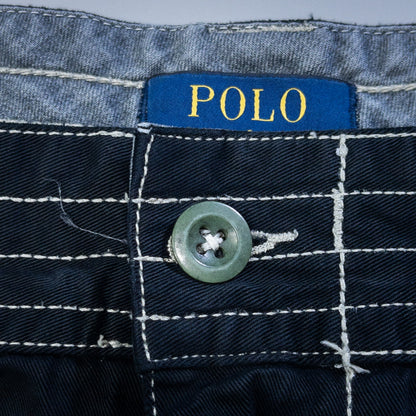 [メンズW41] 00年代 Polo Ralph Lauren/ポロラルフローレン ショートパンツ カーゴショーツ 黒染め