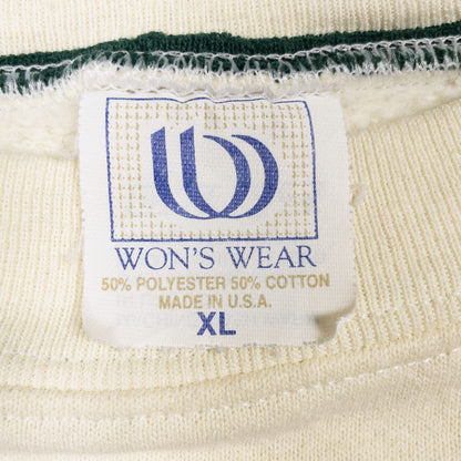 [メンズXL] 90年代 WON'S WEAR スウェット トレーナー 花柄 鳥プリント