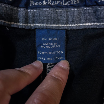 [メンズW28] 90〜00年代 Polo Ralph Lauren/ポロラルフローレン チノパン ツータック 黒染め