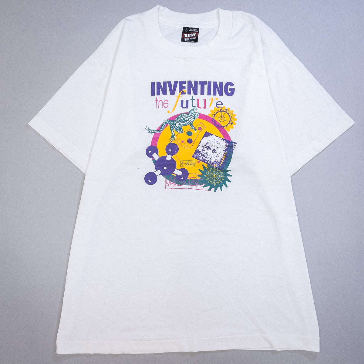 [メンズL] 90年代 Fruit of the Loom/フルーツオブザルーム Tシャツ サイエンスイベント プロモーションT