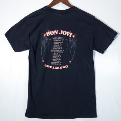 Bon Jovi ボン・ジョヴィ Tシャツ S ブラック バンドプリント Hanes/ヘインズ