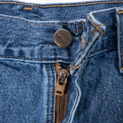 [メンズW43] 00〜10年代 Carhartt/カーハート ショートパンツ デニムショーツ ロゴ