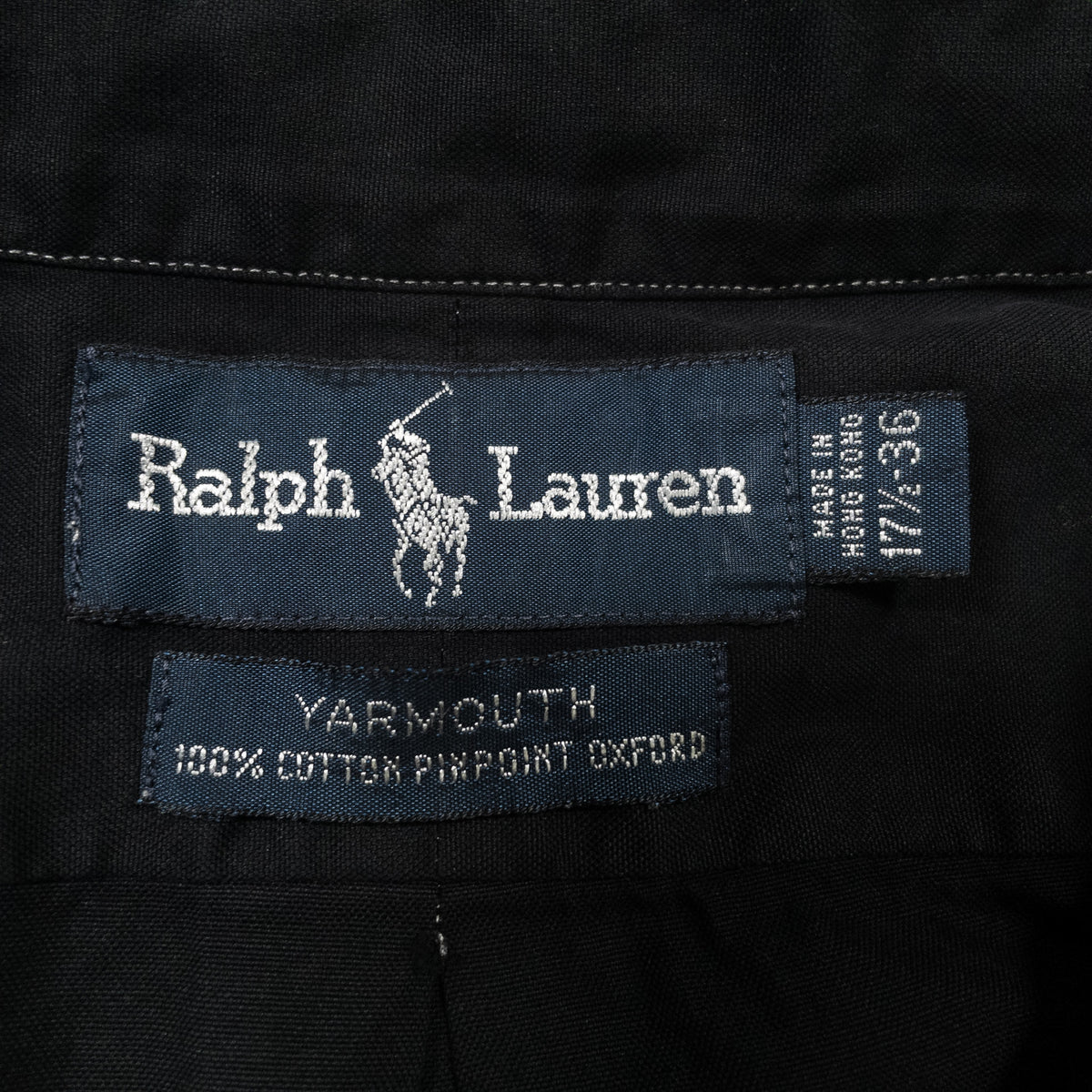 [メンズ3XL] 90〜00年代 Ralph Lauren/ラルフローレン 長袖シャツ YARMOUTH 黒染め