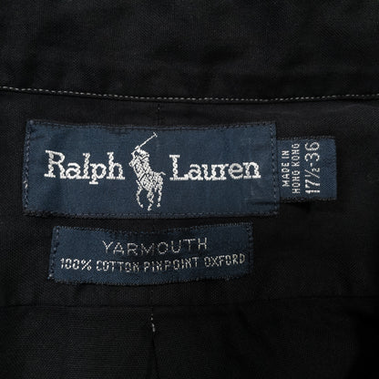 [メンズ3XL] 90〜00年代 Ralph Lauren/ラルフローレン 長袖シャツ YARMOUTH 黒染め