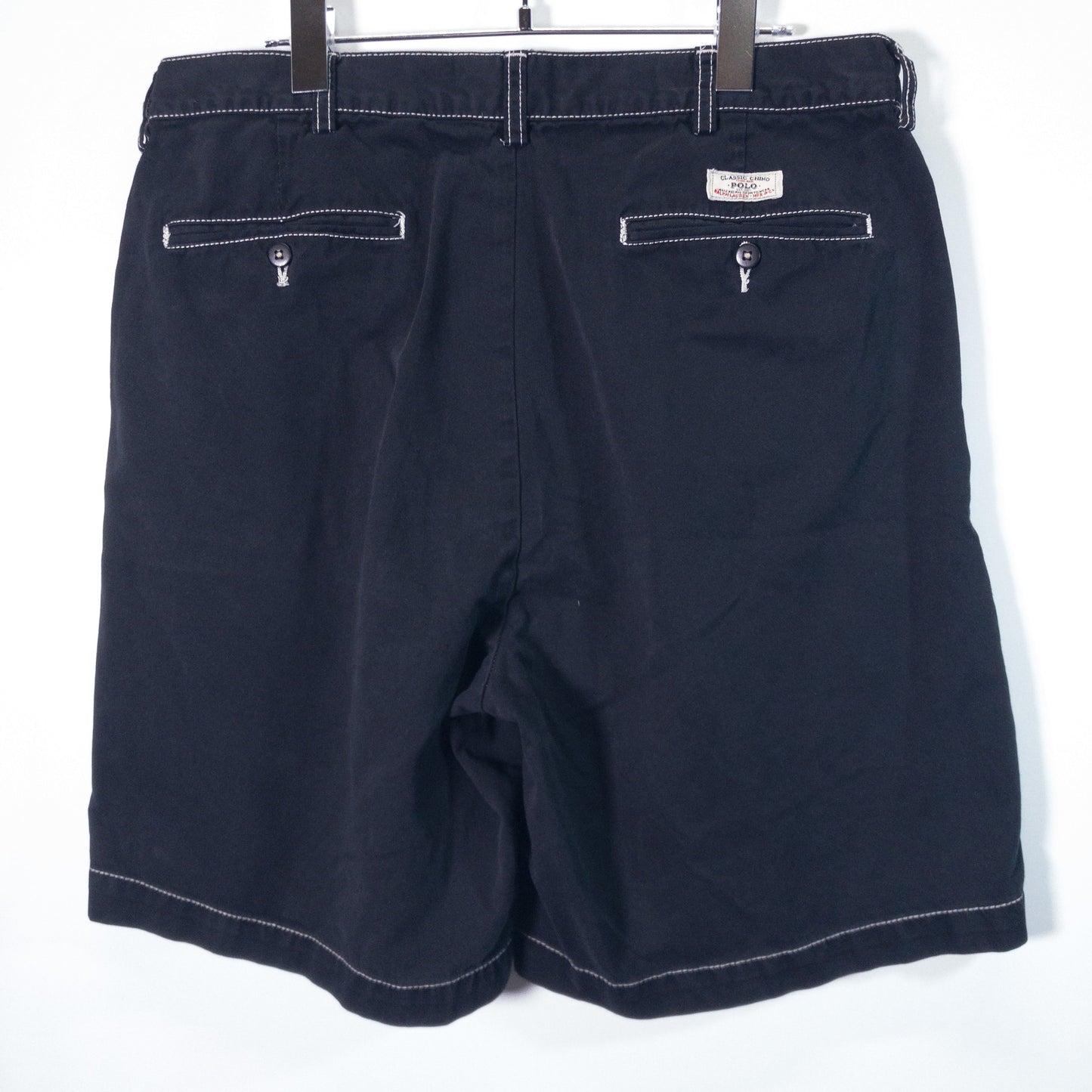 [メンズW33] 90〜00年代 Polo by Ralph Lauren/ポロバイラルフローレン ショートパンツ TYLER SHORT 黒染め