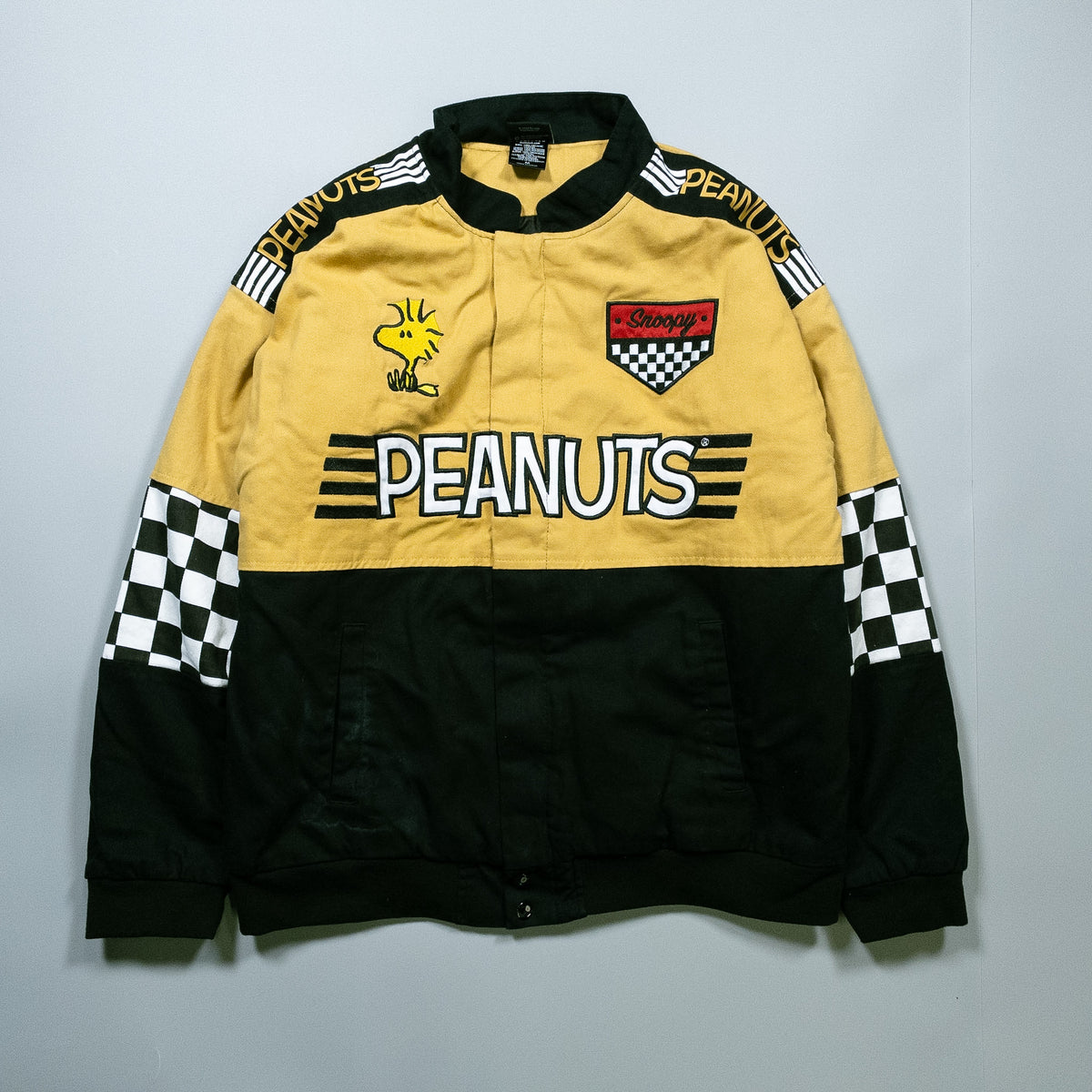 [メンズM] 00年代 PEANUTS スヌーピー レーシングジャケット