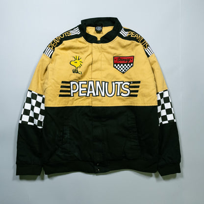 [メンズM] 00年代 PEANUTS スヌーピー レーシングジャケット