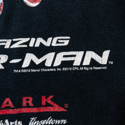 2012s THE AMAZING SPIDERMAN  スパイダーマン Tシャツ XL ブラック 映画プリント GILDAN/ギルダン