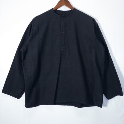 [メンズXL] 80年代 長袖シャツ ソ連軍 スリーピングシャツ 黒染め