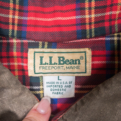 [メンズL] 90年代 L.L.Bean/エルエルビーン 長袖シャツ ハリケーンシャツ