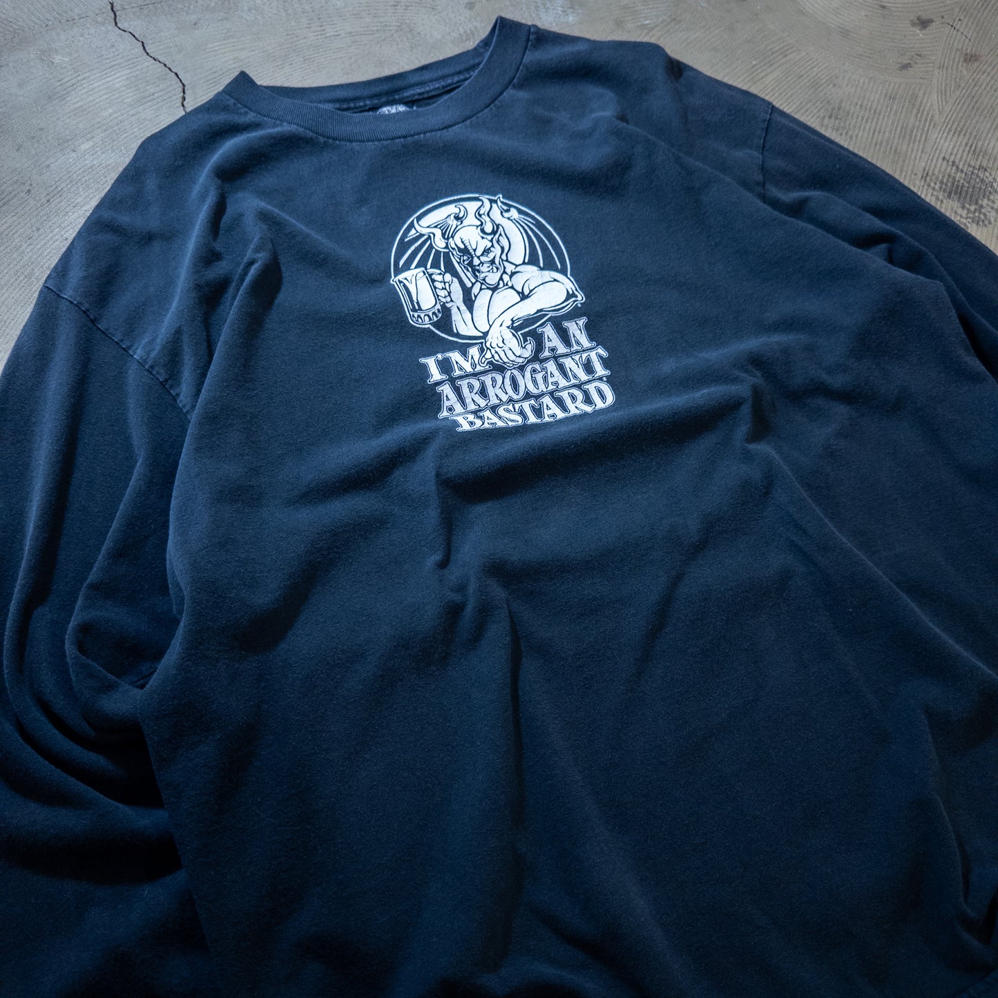 [メンズXL] 長袖Tシャツ Stone Brewing Arrogant Bastard Ale アロガントバスタードエール ロンT ビール
