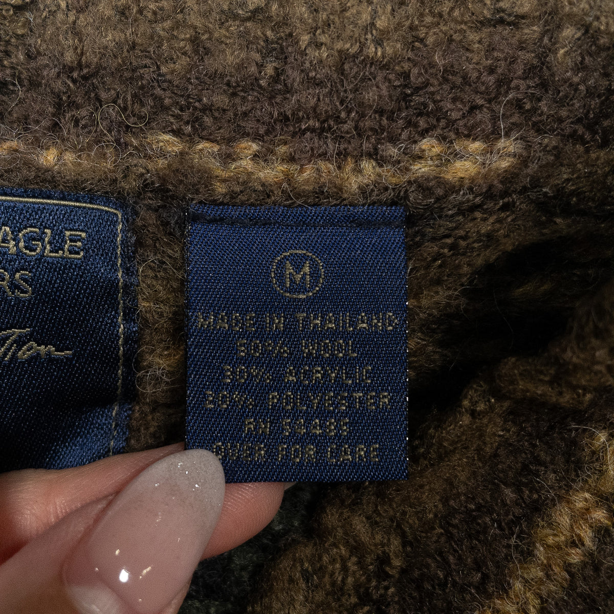 [メンズXL] 90〜00年代 AMERICAN EAGLE/アメリカンイーグル ニット セーター フェアアイル柄