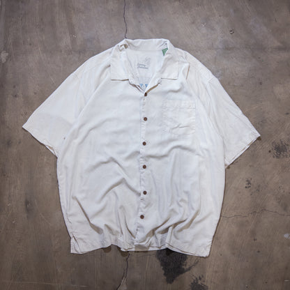 [メンズXXL] Tommy Bahama/トミーバハマ 半袖シャツ バックプリント シルク 刺繍