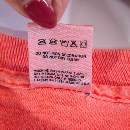 [メンズL] 90年代 Fruit of the Loom/フルーツオブザルーム Tシャツ メッセージT シングルステッチ