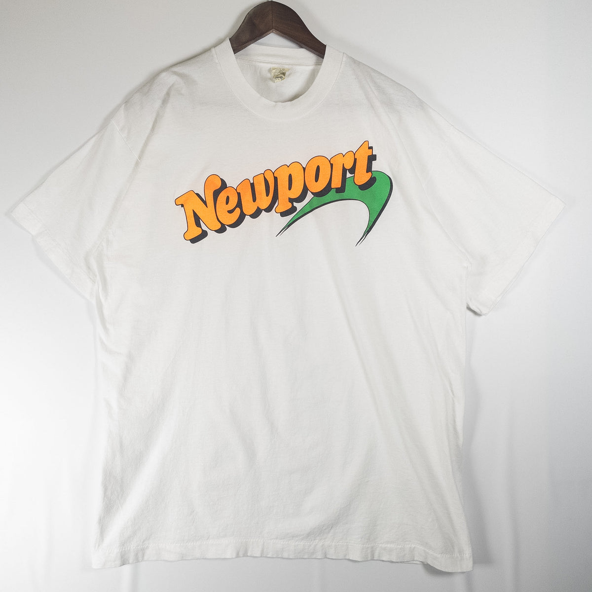 [メンズXL] 80〜90年代 Screen Stars/スクリーンスターズ Tシャツ Newport アドバタイジングT タバコT