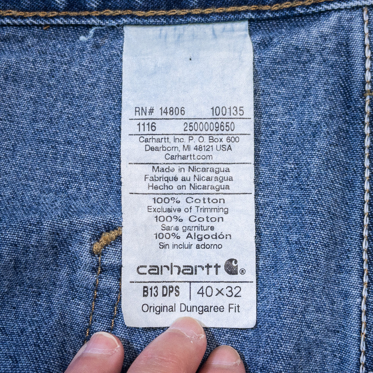 [メンズW40] 00年代 Carhartt/カーハート デニム ジーンズ ペインターパンツ オーバーサイズ