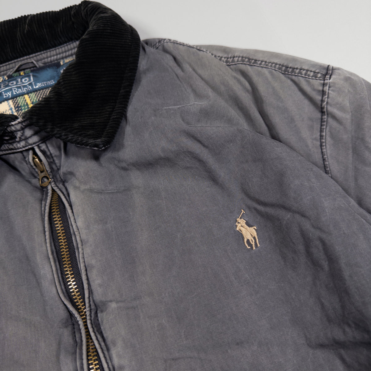 [メンズXXL] 90〜00年代 Polo by Ralph Lauren/ポロバイラルフローレン スイングトップ 襟コーデュロイ スポーツジャケット