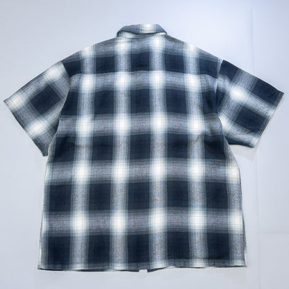 [メンズXL] 90〜00年代 CALTOP/キャルトップ 半袖シャツ オンブレチェックシャツ USA製
