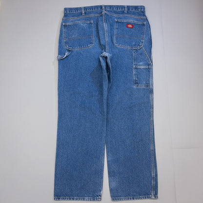 [メンズW39] 00年代 Dickies/ディッキーズ デニム ジーンズ ペインターパンツ オーバーサイズ