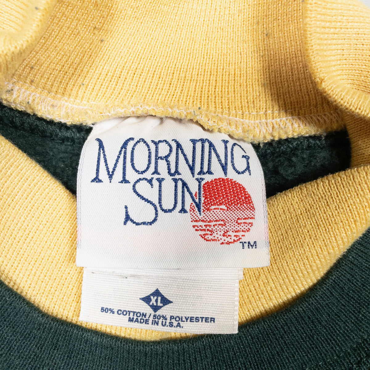 [メンズXL] 90〜00年代 MORNING SUN/モーニングサン スウェット トレーナー ネコ アニマルプリント USA製