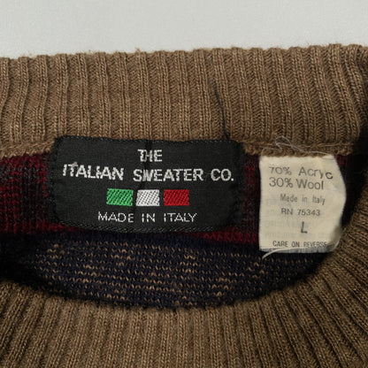 [メンズXL] 90年代 THE ITALIAN SWEATER CO. ニット セーター イタリア製 フェアアイル柄