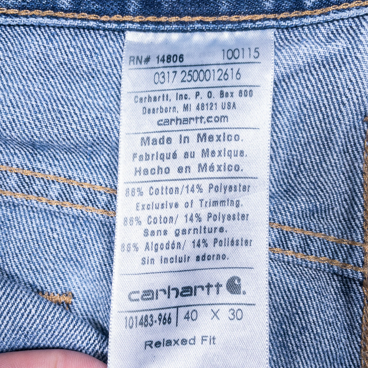 [メンズW40] 00年代 Carhartt/カーハート デニム ジーンズ オーバーサイズ
