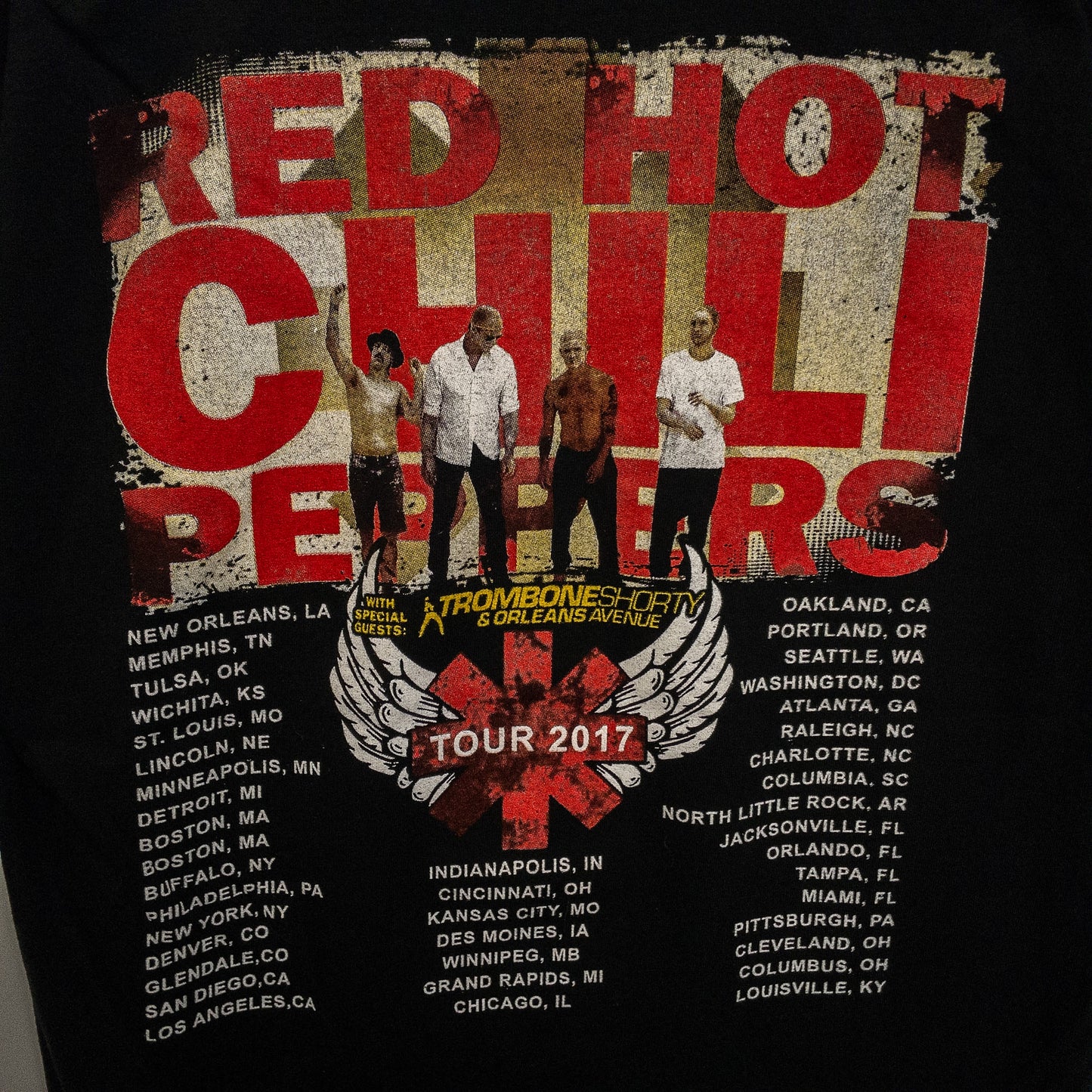 Red Hot Chili Peppers レッドホットチリペッパーズ Tシャツ L ブラック バンドプリント