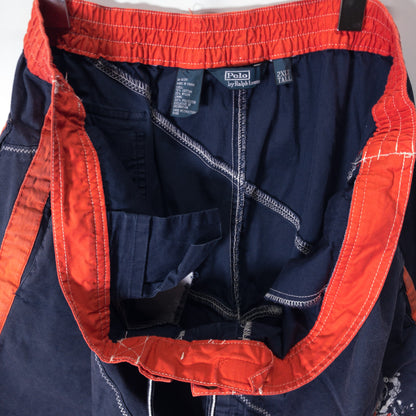 [メンズW39] 00〜10年代 Polo Ralph Lauren/ポロラルフローレン ショートパンツ スイムショーツ 刺繍ロゴ ポケット