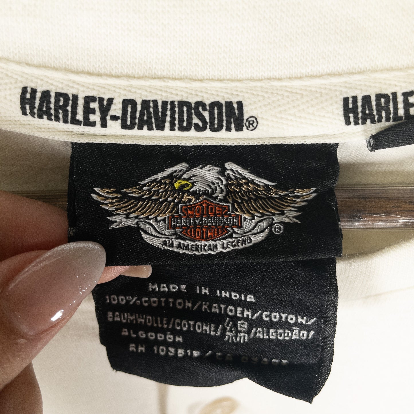 [メンズXL] 90〜00年代 Harley-Davidson/ハーレーダビッドソン 長袖Tシャツ ロンT ヘンリーネック