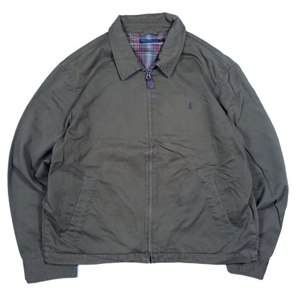 [メンズXL] 90〜00年代 Polo by Ralph Lauren/ポロバイラルフローレン スイングトップ 裏地チェック スポーツジャケット