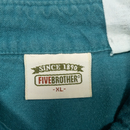 [メンズXL] 90年代 FIVEBROTHER/ファイブブラザー ネルシャツ シャモアクロスシャツ